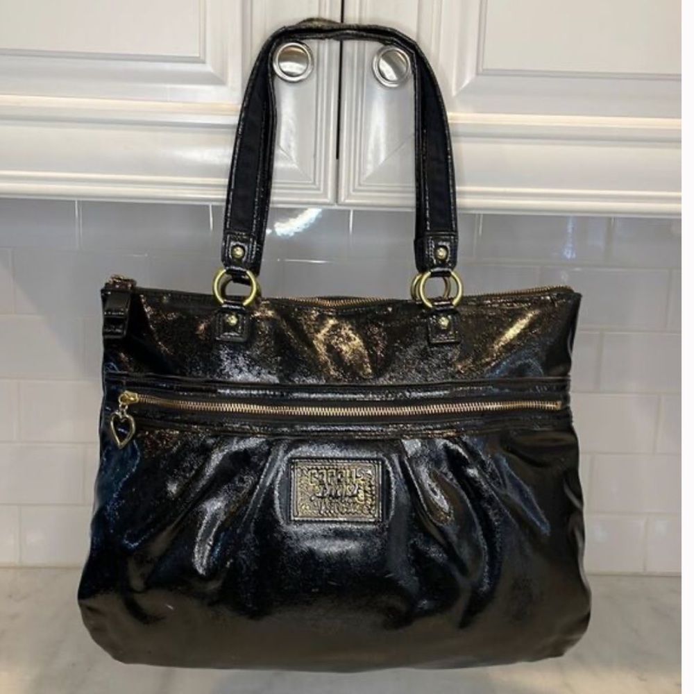 Coach Black Patent Leather Tote